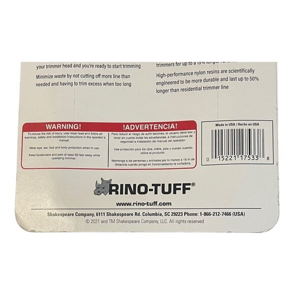 Rino-Tuff Precut Pro Twisted Trimmer Line Universal Fit .095" x 16-ft (5 Pk) - Picture 4 of 4